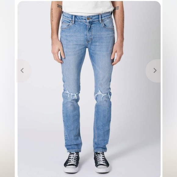 Rolla’s Stinger Organic Blizzard Destroyed Distressed Vintage Blue 32/32